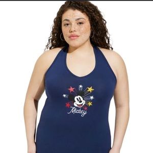 Torrid x Disney Americana foxy halter tank top NWOT sz 1/xl